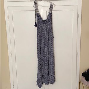 Lulus Field Day Navy Blue Print Maxi Dress